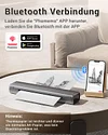  A4 Portable Printer,  Portable Printers Wireless for Travel, Bluetooth Inkless Thermal Printer for Phone and Laptop, Compatible with Android & iOS for Home, Office, School