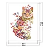 Flower Cat - 11CT Stamped Cross Stitch Kit(40*55cm)
