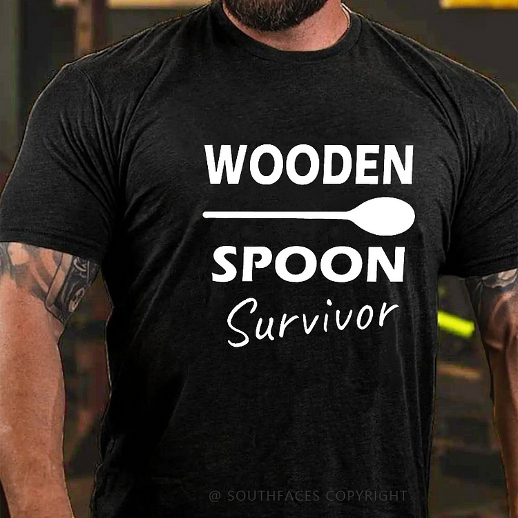 Wooden Spoon Survivor Funny Gift T-shirt