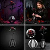 Gothic Floral Flower Model Set Eye-Catching Table Centerpiece Horror Skeleton Bouquet Building Set for Adults Kids Holiday Birthday Gift (Dahlia)