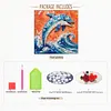 DIY Pre-Framed Dolphin Button Art Canvas Kit