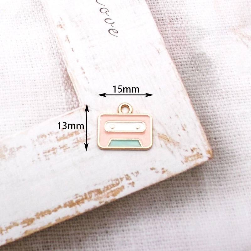 10 Pieces Retro Nostalgic Style Alloy Oil Drop DIY Jewelry Accessories 80 90 S Feeling Bicycle Sewing Machine Camera Pendant