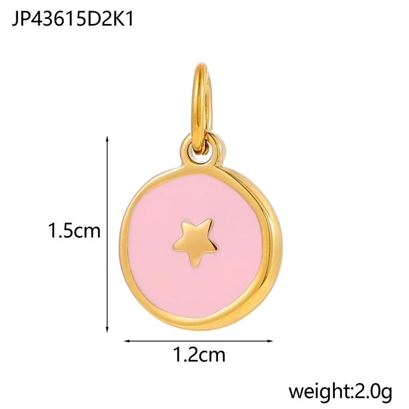 1 Piece 21*17mm 304 Stainless Steel Star Bow Knot Shell Pendant Jewelry Accessories