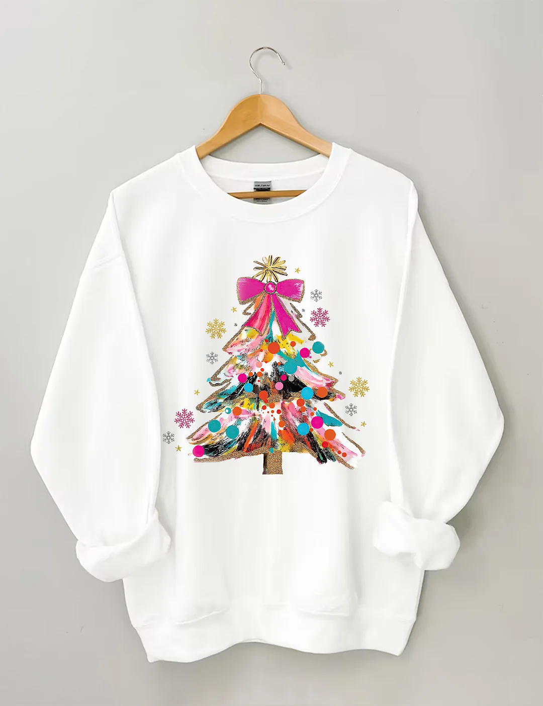 Colorful Glitter Christmas Tree Sweatshirt