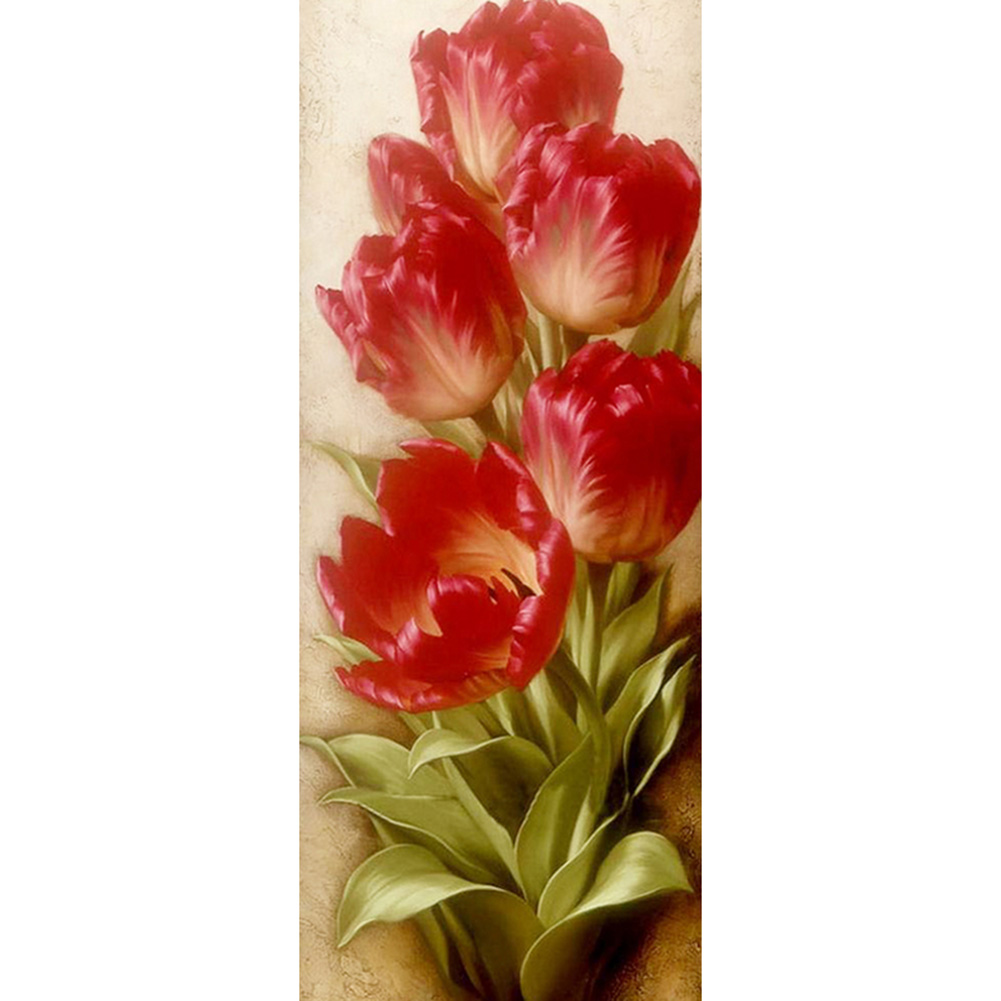 

50*100CM - Round Drill Diamond Painting - Flower, 501 Original