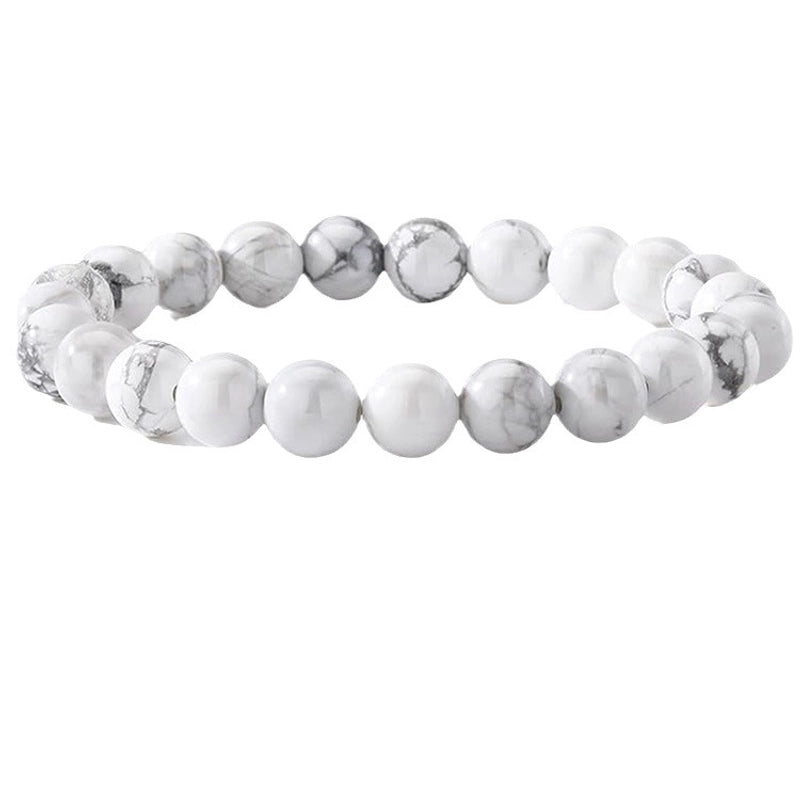 8mm Semi-Precious Stone Beaded Bracelet Men Women Tiger Eye Lava Gift Crystal Beaded Bracelet