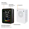 5 In 1 Formaldehyde Monitor with Holder Carbon Dioxide Detector USB Rechargeable TVOC Detector Temperature Humidity Home Air Quality Monitor