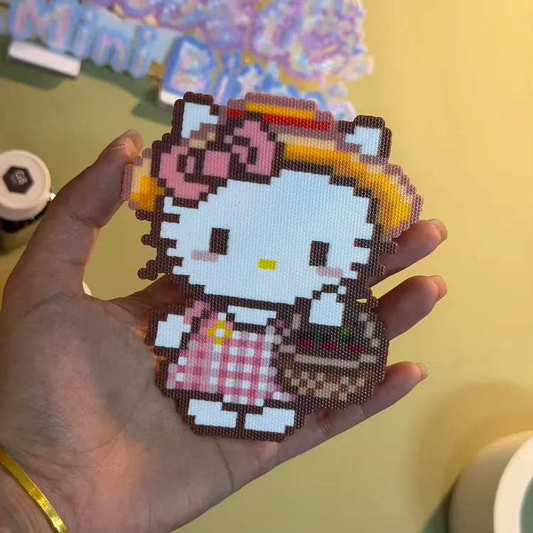 Straw Hat Kitty Digital Pattern 