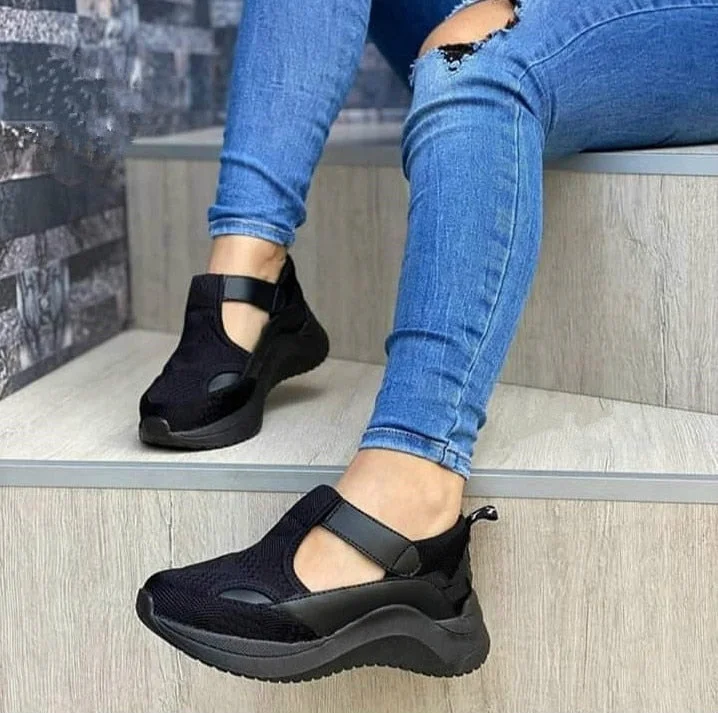 2021 New Women Sneakers Vulcanized Casual Flats Female Solid Hollow Out Breathable Shoes Ladies 2021 New Footwear Plus Size