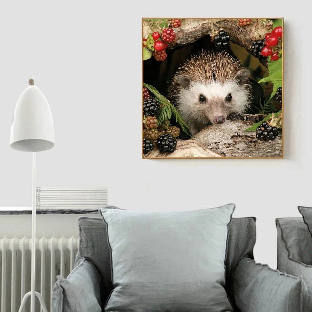 Diamond Painting - Full Round Drill - Hedgehog(30*30cm)
