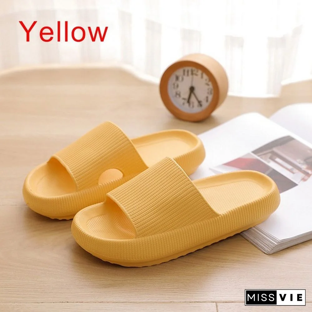 5 Colors Newest Super Soft Sandals Unisex Home Slippers Solid Color Thick Soled EVA Anti skid Fashion Sandals Quick Dry Shower Slippers Outdoor Bathing Slippers