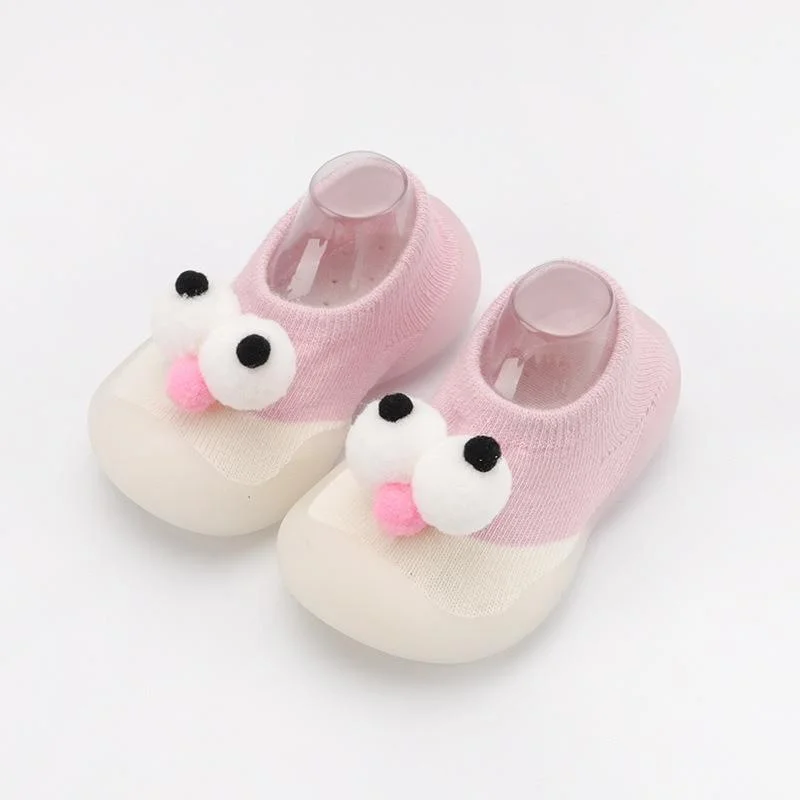 Baby Boys Girls Sock Shoes Autumn Non-slip Floor Socks Kids Soft Rubber Sole Toddler Shoes Socks Baby Socks with Rubber Soles