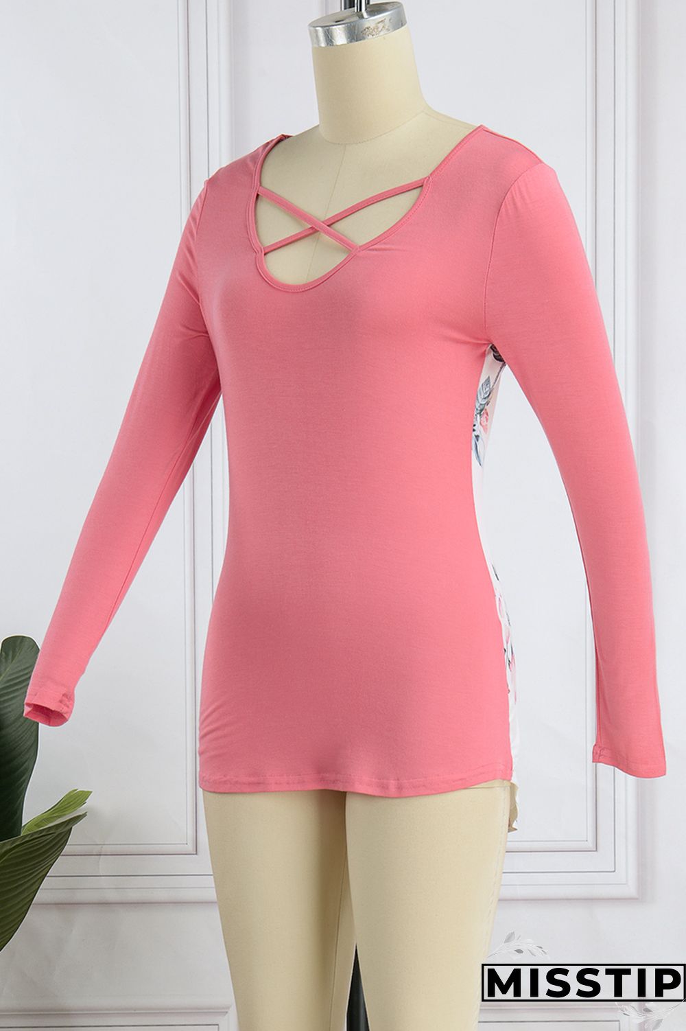 Grass Green Casual Print Patchwork Tops