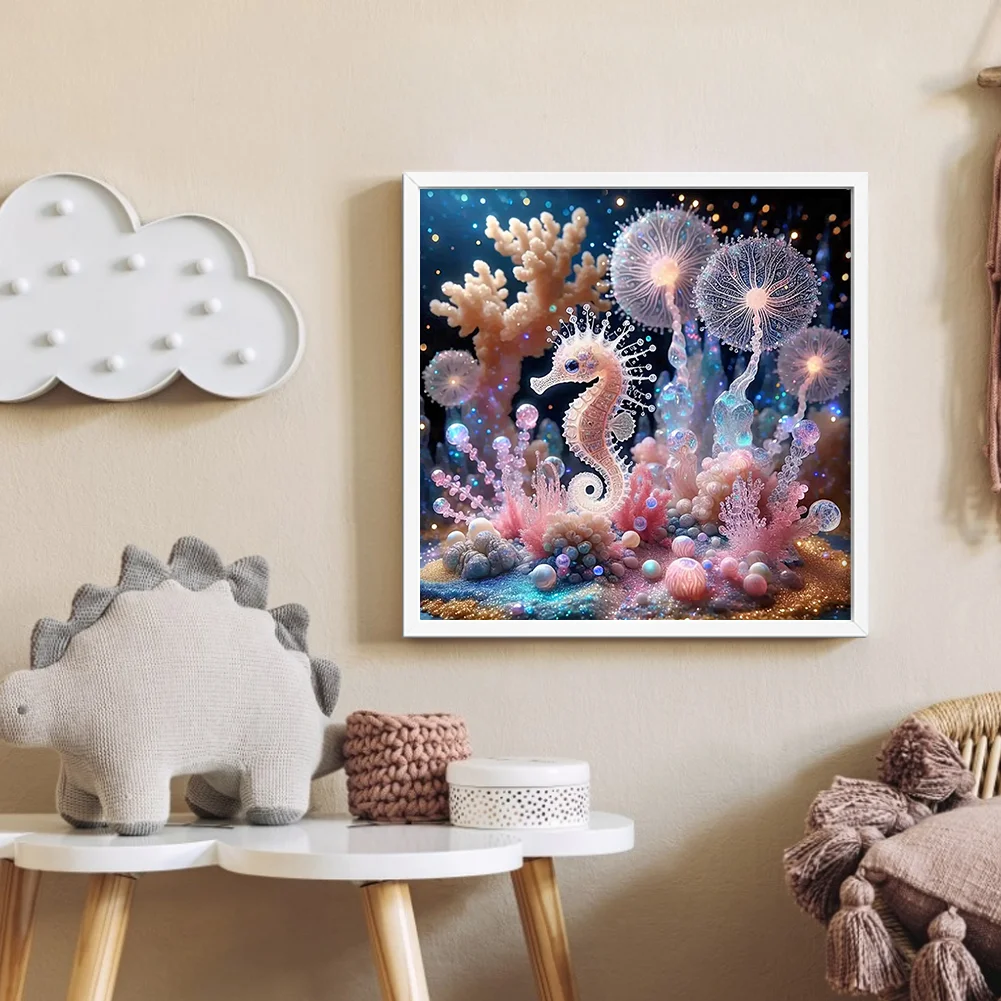 Diamond Painting - Full Round Drill - Seahorse Seaweed(Canvas|40*40cm)
