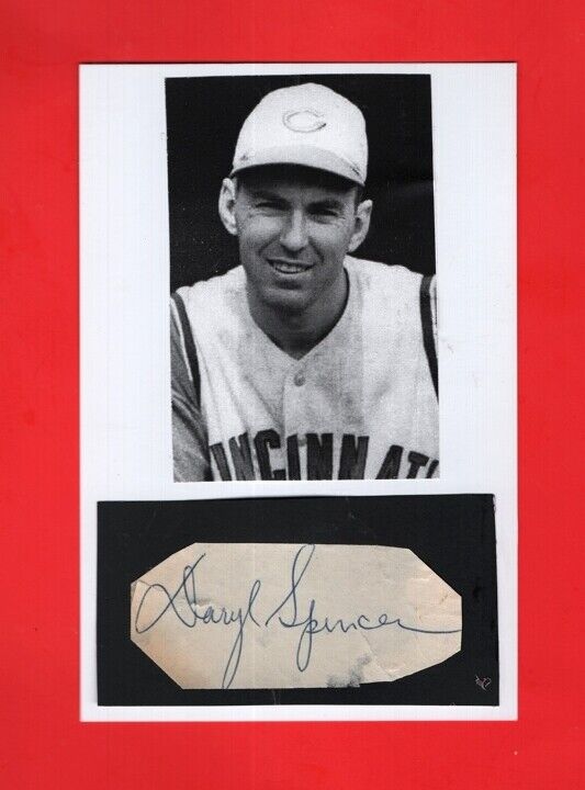 1963 DARYL SPENCER-CINCINNATI REDS AUTOGRAPHED CUT-4X6 W/PIX-(d.2017)