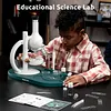 Student Optical Microscope 40X-1600X Magnification With Microscope And a Lot of Lab Equipment