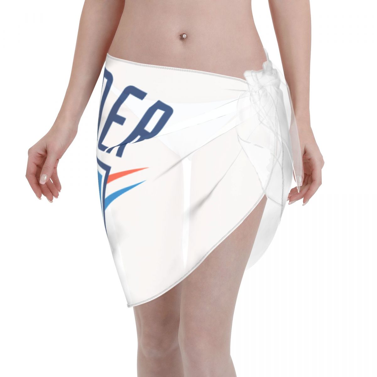 Oklahoma City Thunder Logo Women Short Sarongs Beach Bikini Wraps