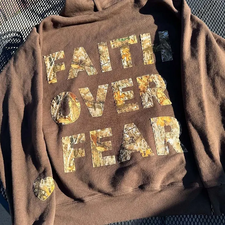 &ldquo;Faith Over Fear&rdquo; Camo Hoodie