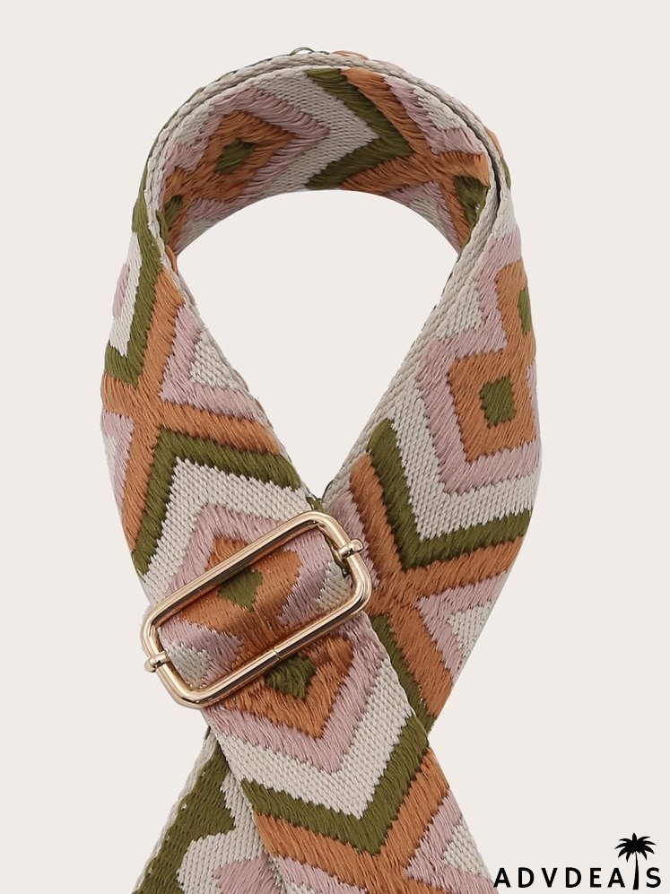 Colorblock Geo Graphic Bag Strap
