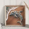 Stone Art Dolphin - Full Round Drill Diamond Painting