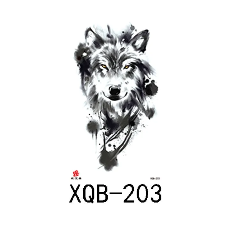 Small Full Arm Waterproof Tattoo Sticker Half Arm Arm Painted Flower Animal Arm Lasting European and American Tattoo Sticker