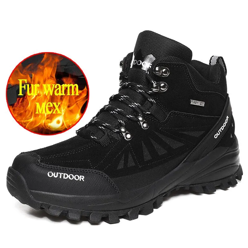 Brand Men's Winter Boots Plush Warm Men's Snow Boots Outdoor Comfortable Men's Designer Sneakers Fashion Men's Platform Shoes