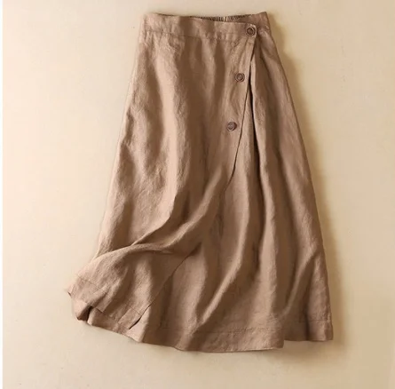 Casual Elastic Waist A-Line Skirt