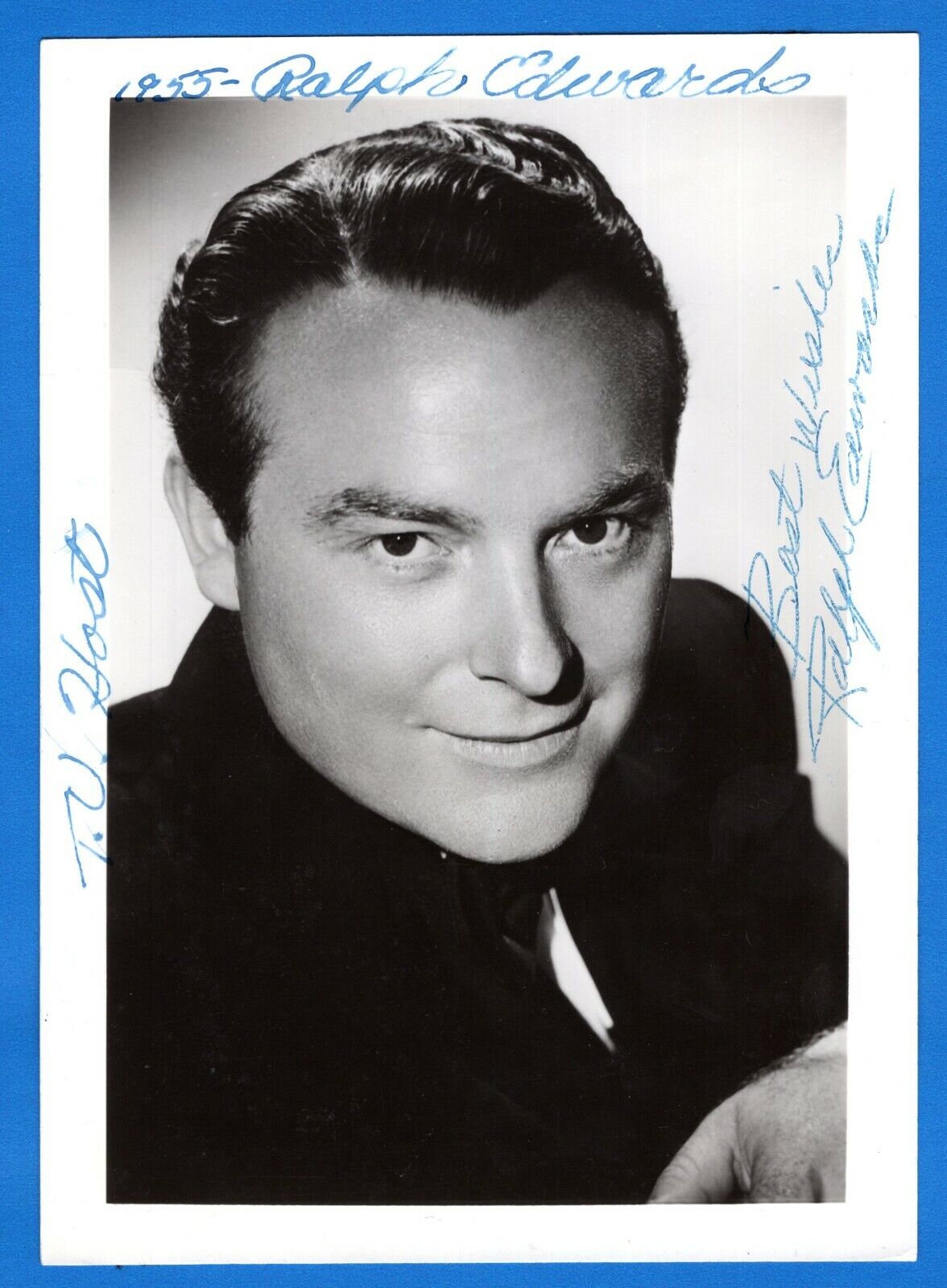 Ralph Edwards TV Radio Host Hand Signed Autograph 5x7 Vintage Photo Poster painting