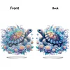 (US Local)Acrylic Special Shape Turtle Diamond Painting Desktop Ornaments for Beginners