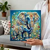 (25x25cm)DIY Elephant Framed Handmade Pearl Painting Art Craft Kit Living Home Decor