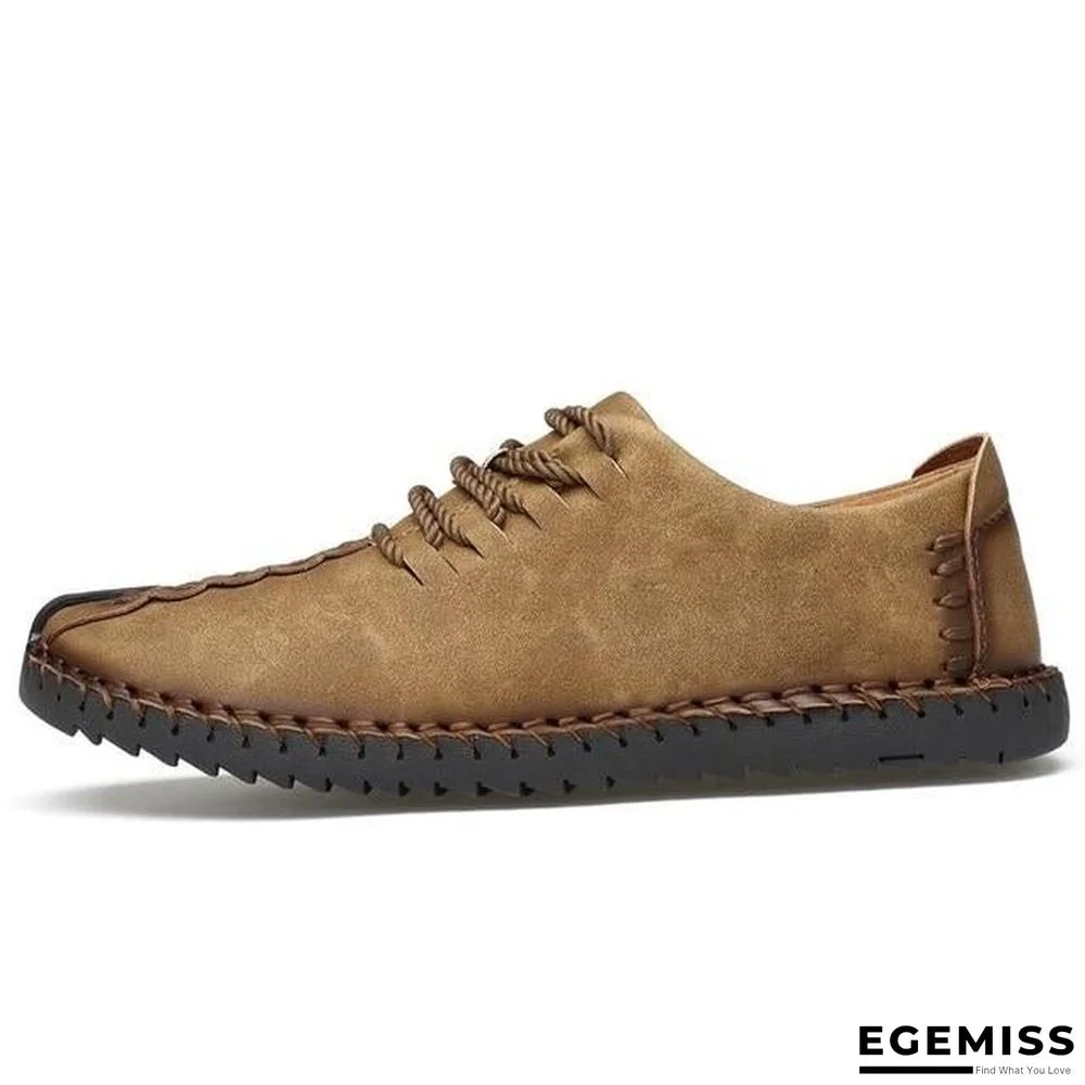 Men's Comfortable Casual Loafers Shoes Split Leather Flats Moccasins Shoes | EGEMISS