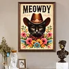 Diamond Painting -DIY Full Round Drill Cowboy Cat