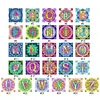 （Multi-Style)Mandala Alphabetr A-Full Round Diamond Painting 30*30CM