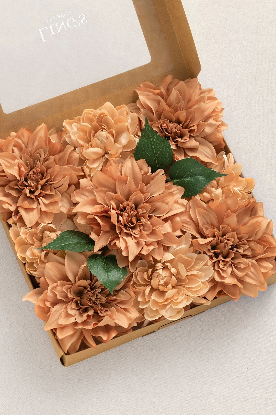 5.5" Silk Semi-Cactus Dahlia & 4.5" Silk Waterlily Dahlia with Stem-4 Colors