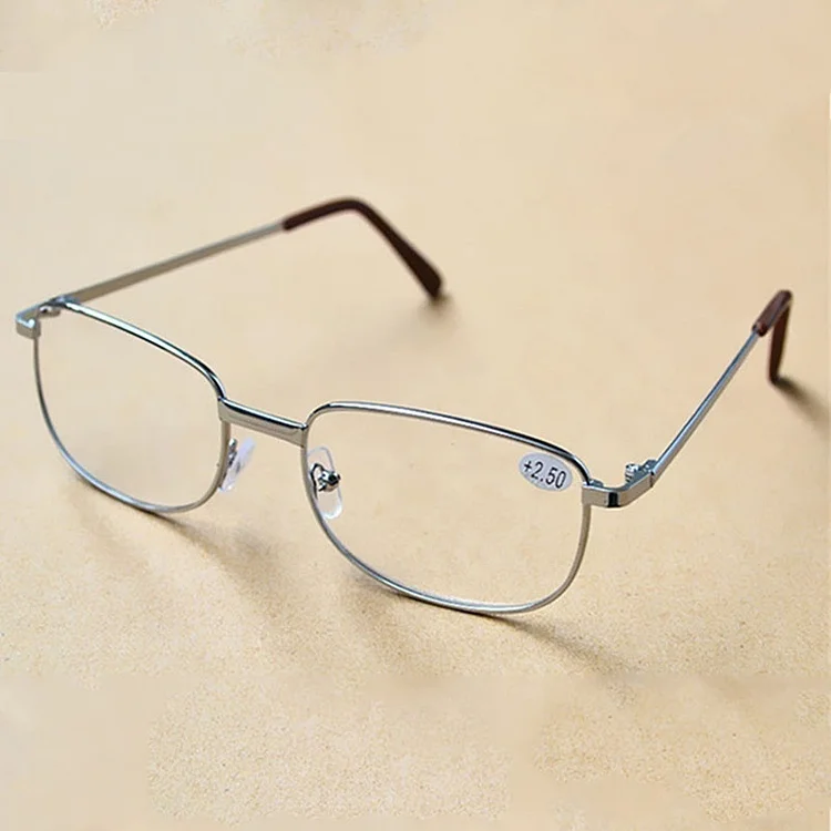 Business Square Metal Frame Presbyopic Glasses Vintage Blue Light Blocking Reading Glasses Men Women Eyewear Diopter 0 To +4.0