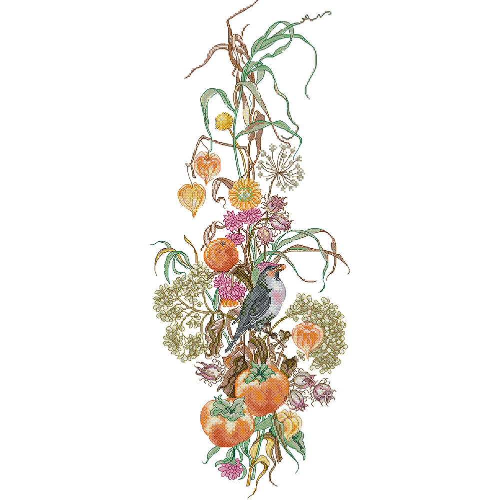 

Flowers Series - 14CT Stamped Cross Stitch - 29*64CM, 501 Original