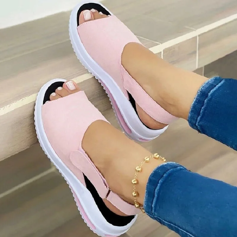 Summer Women's Sandals Wedge Mid Heels Platform Sport Sandals Shoes Woman Peep Toe Women Casual Shoes Chaussures Femms Sandalias