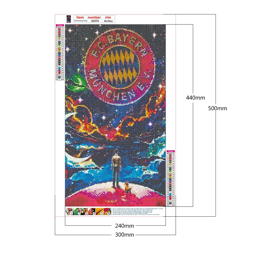 Diamond Painting - Full Round Drill - Bayern Munich Team(30*50cm)