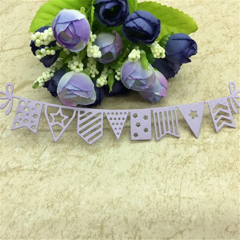 Flag banner Metal Cutting Dies Stencils For DIY Scrapbooking/Photo Album Decorative Embossing DIY Paper Cards