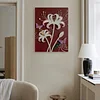 DIY Pearl Painting Lily Butterfly for Home Wall Decor with Frame(40*30cm)