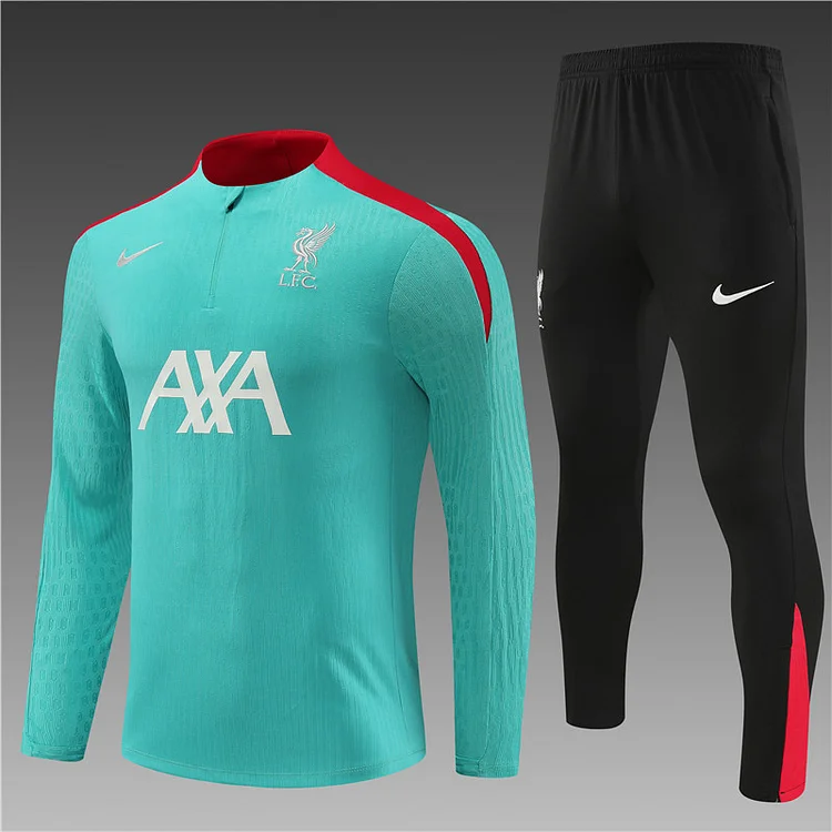 2024-25 Liverpool FC green half-zip training jersey