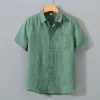 Men's Cotton and Linen Casual Shirts