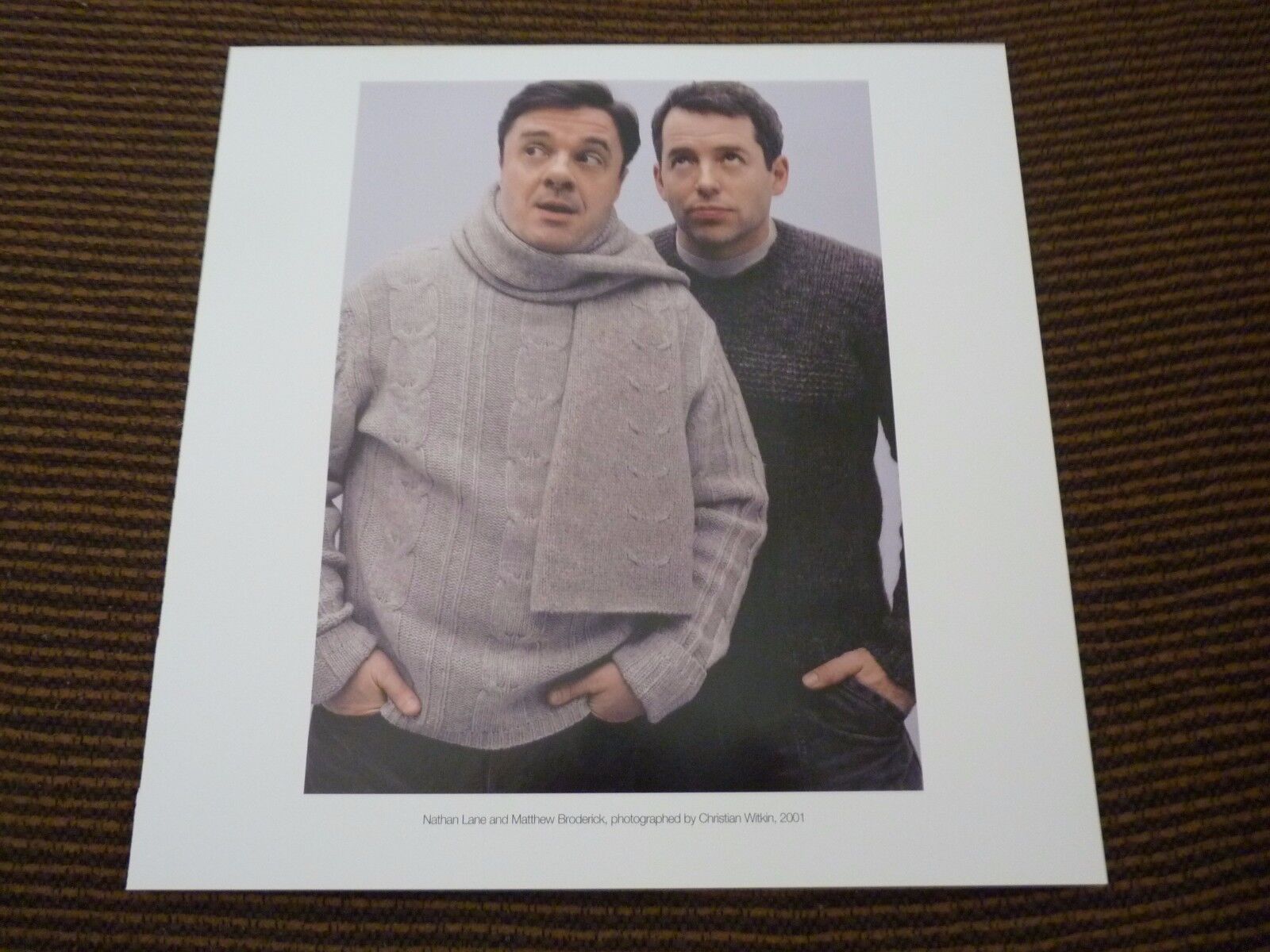 Single Page 2 Side Nathan Lane Matthew Broderick Close Coffee Table Book Photo Poster painting