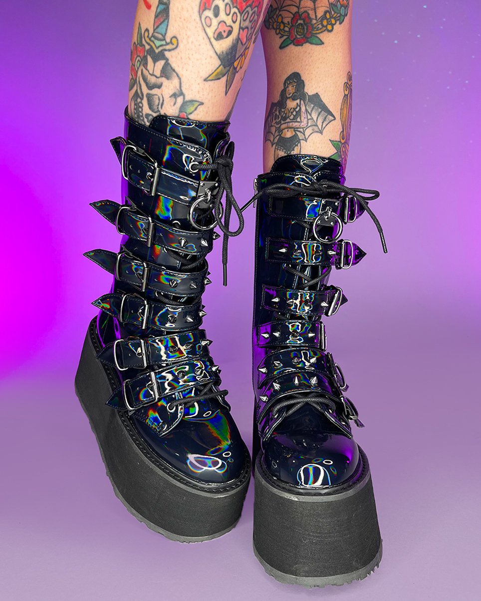 holographic platform boots