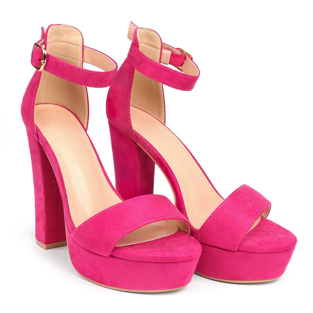 130mm Chunky Heels for Women Slingback Pumps Platsform Sandals Casual Wedding Daily Pumps-MERUMOTE