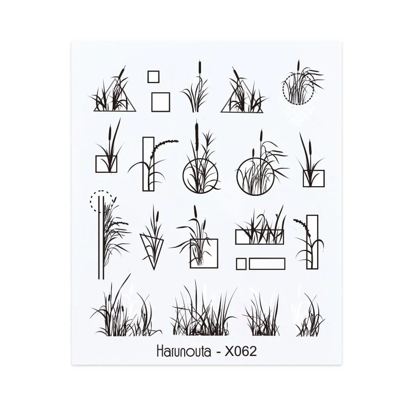 Harunouta Spring Water Nail Decal And Sticker Flower Leaf Tree Green Simple Summer DIY Slider For Manicuring Nail Art Watermark