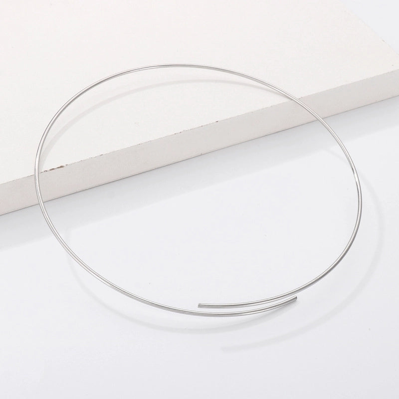 10 Pieces Minimalist Round Stainless Steel 18K Gold Plated Choker