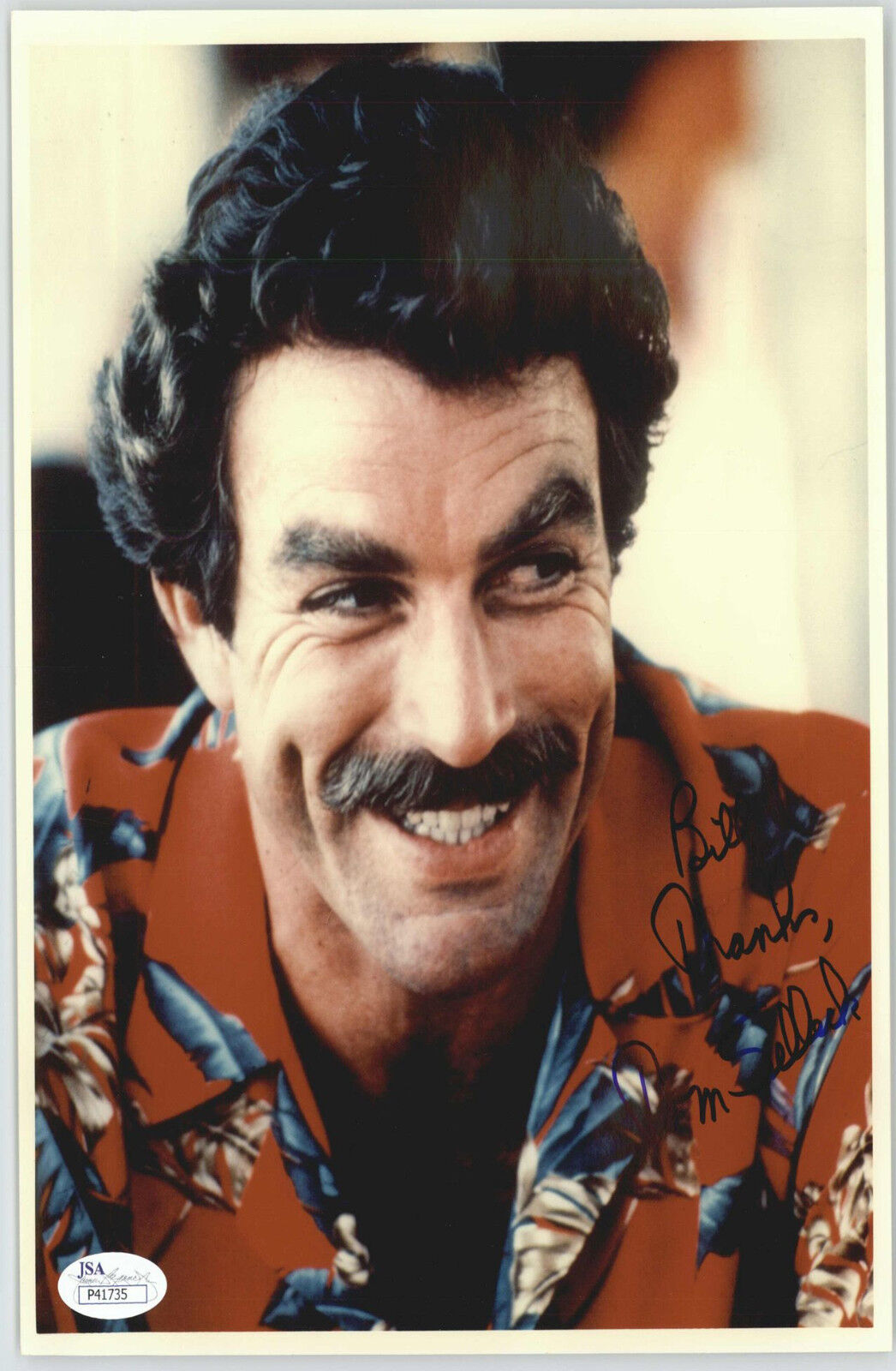 TOM SELLECK, ACTOR 8X10 SIGNED STUDIO PROMO JSA COA #P41735