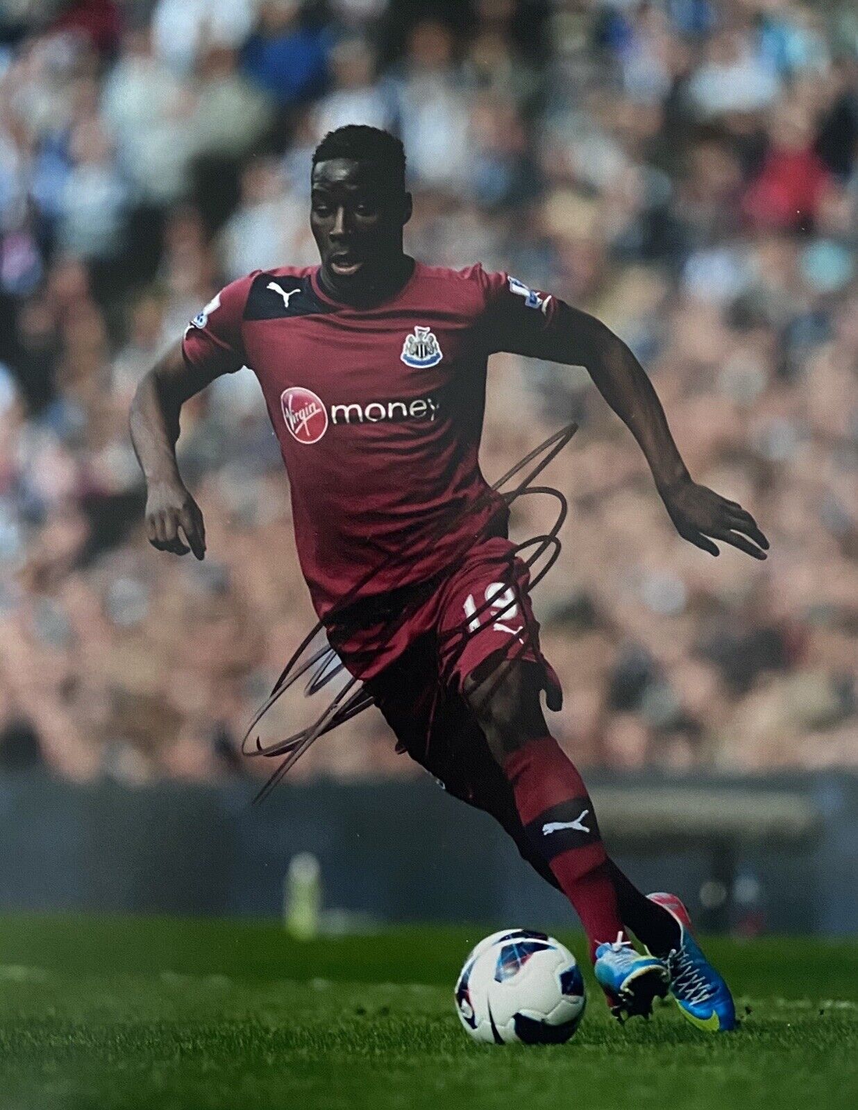 Massadio Haidara Hand Signed 10x8 Newcastle United Photo Poster painting