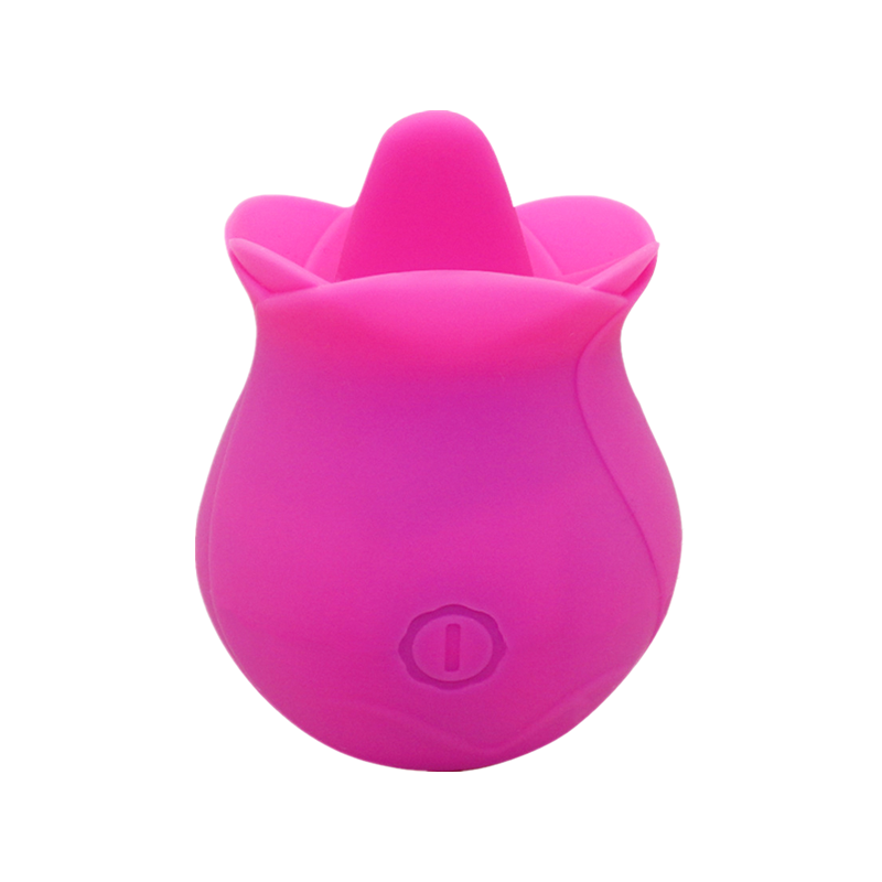 Rose clit stimulator tongue licking vibrator adult sex toy